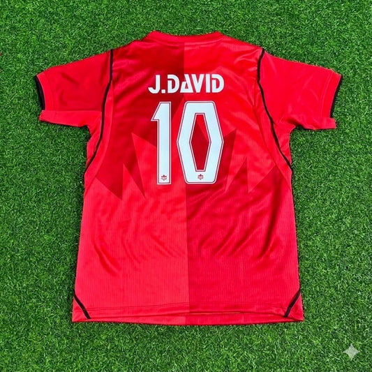 Jonathan David Canada 2026 World Cup Home Red Football Jersey
