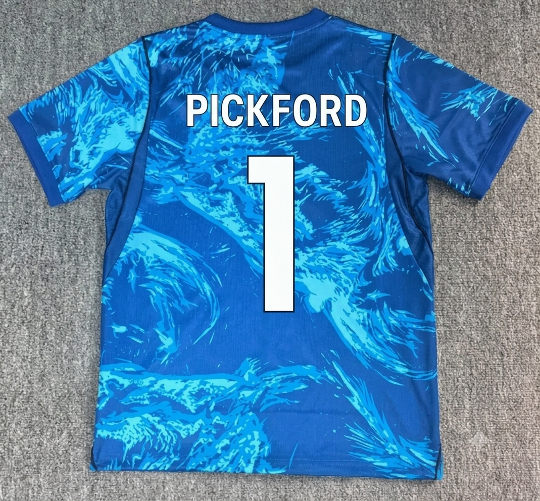 Jordan Pickford England Goalkeeper 2026 World Cup Blue Football Jersey