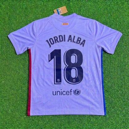 Jordi Alba #18 Barcelona 2021-22 Season Retro Jersey Trikot Soccer Shirt