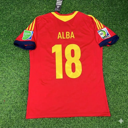 Jordi Alba Spain 2013 Confederations Cup Retro Jersey Trikot