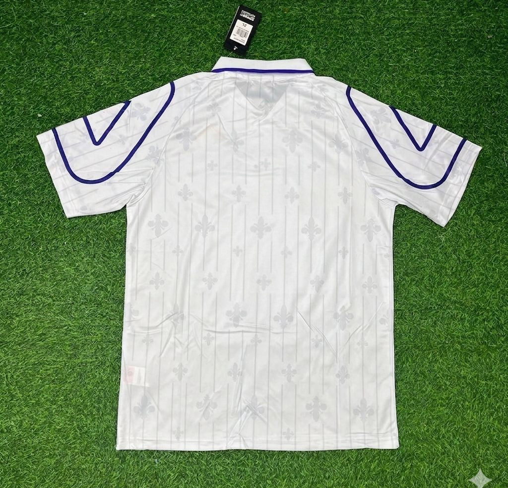Fiorentina 1997-1998 White Retro Football Jersey