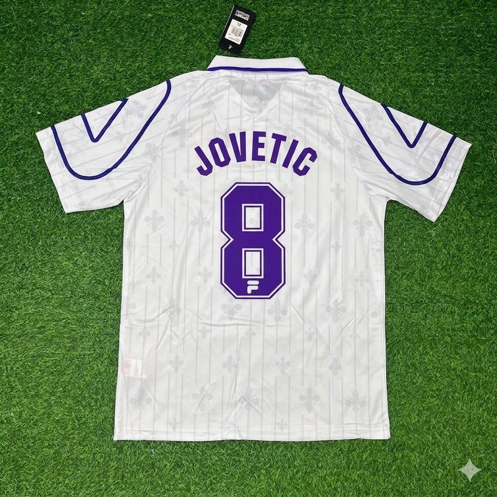 Stevan Jovetic Fiorentina White Retro Football Jersey