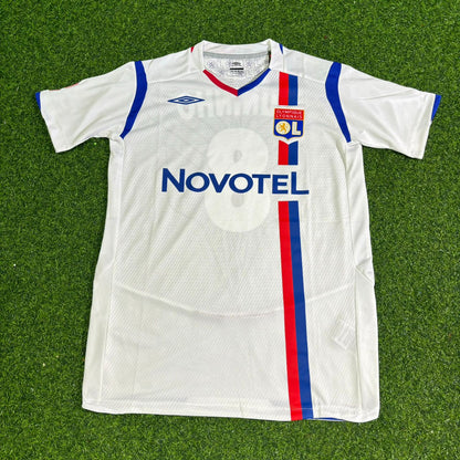 Juninho Pernambucano Olympique Lyonnais 2008–2009 Home White Retro Football Jersey Kit