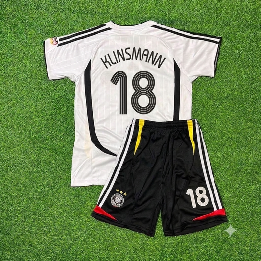 Jürgen Klinsmann Germany Kids White Special Retro Football Jersey Kit
