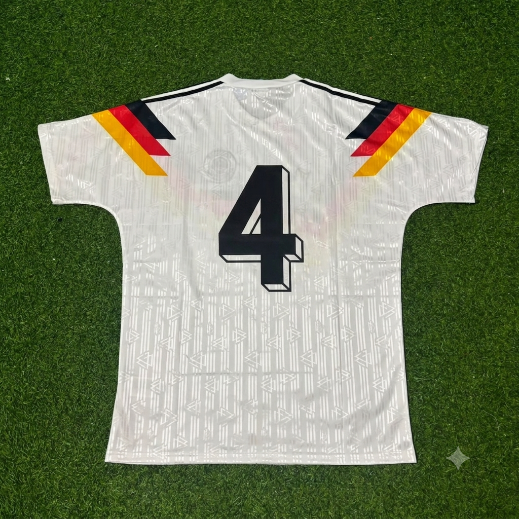 Jürgen Kohler Germany 1990 World Cup Retro Football Jersey Trikot Maillot