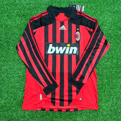 Kaká 22 – Milan 2007/2008 Rouge &amp; Noir Domicile Retro Kit Jersey Trikot Maillot