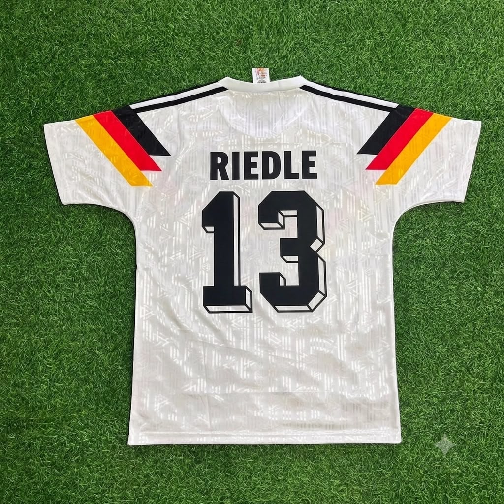 Karl-Heinz Riedle Germany 1990 World Cup Retro Football Jersey Kit