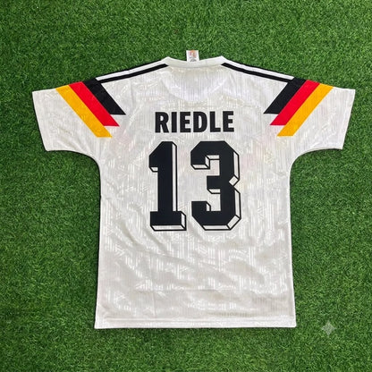 Karl-Heinz Riedle Germany 1990 World Cup Retro Football Jersey Kit