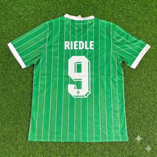 Maillot de football rétro domicile commémoratif Karl-Heinze Riedle Werder Brême