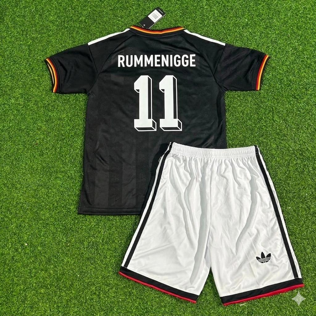 Karl-Heinz Rummenigge Germany Black Retro Kids Football Jersey