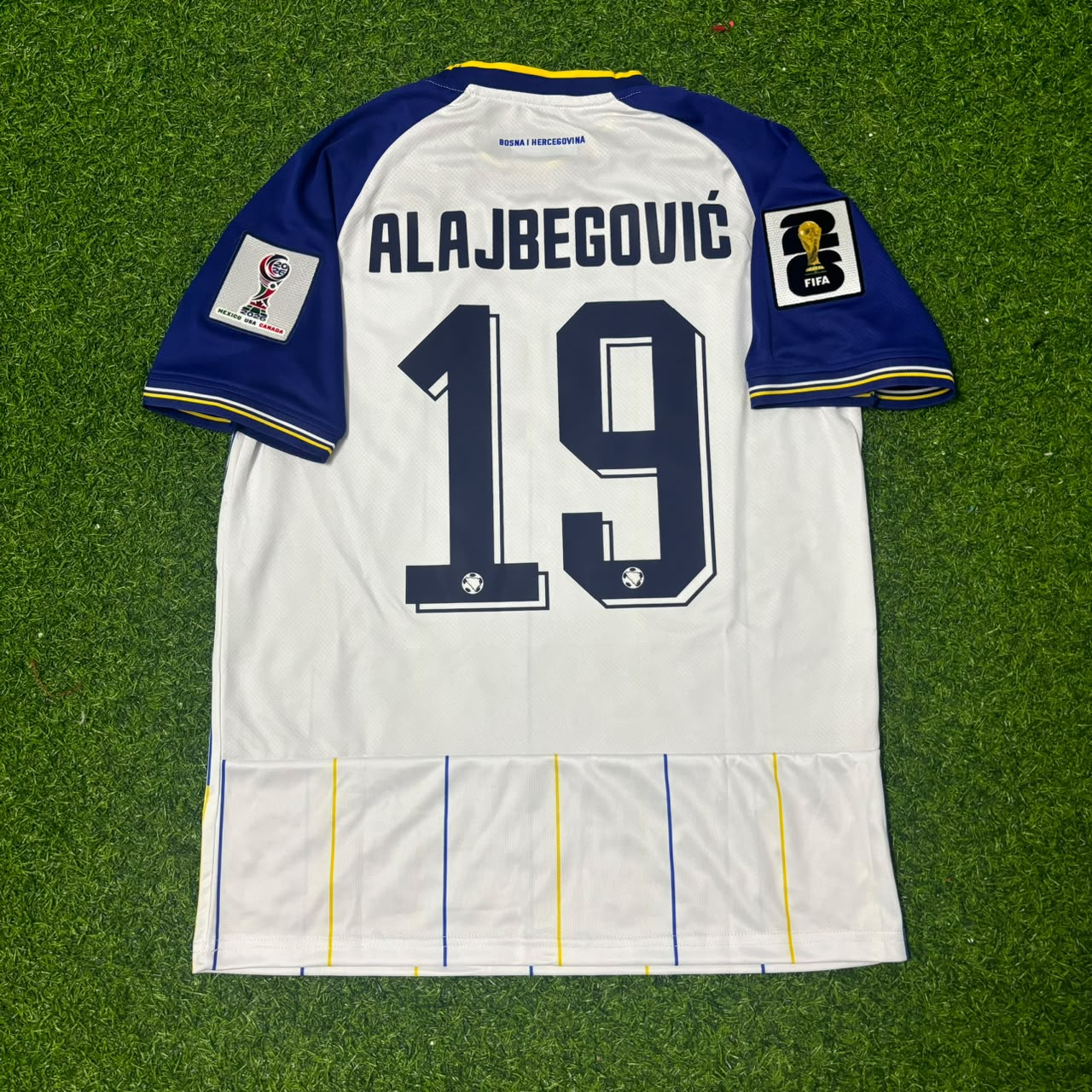 Kerim Alajbegovic Bosnia and Herzegovina 2026 World Cup White Football Jersey