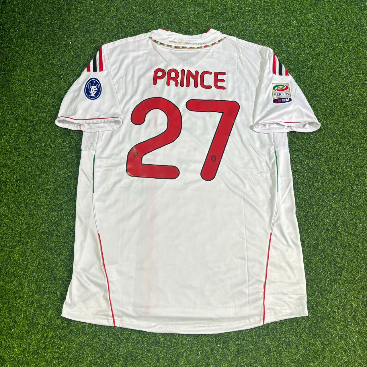 Kevin-Prince #70 Boateng Milan 2011-2012 White Away Retro Football Jersey