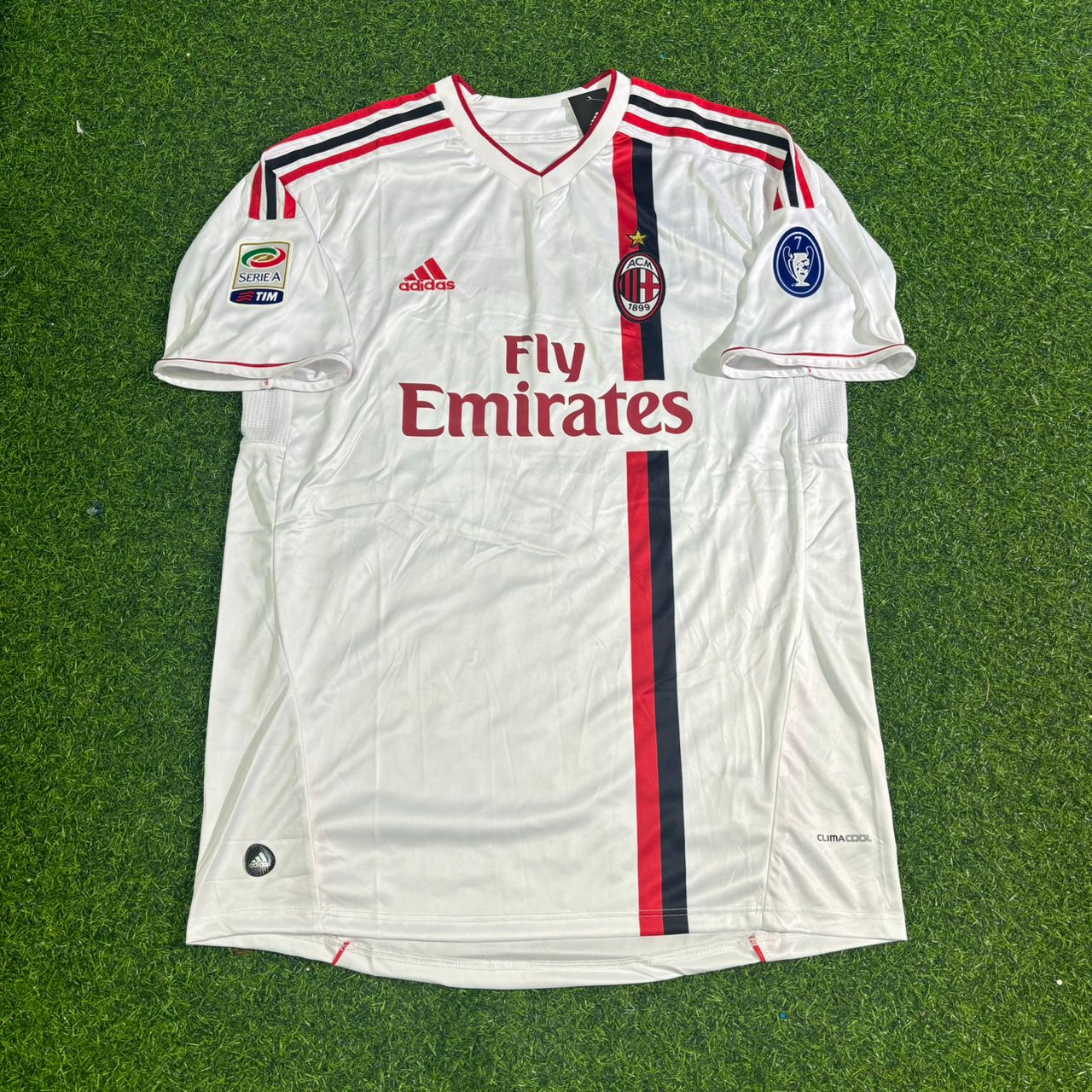 Kevin-Prince #70 Boateng Milan 2011-2012 White Away Retro Football Jersey