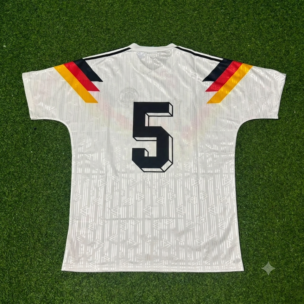 Klaus Augenthaler Germany 1990 World Cup Retro Football Jersey Trikot Maillot