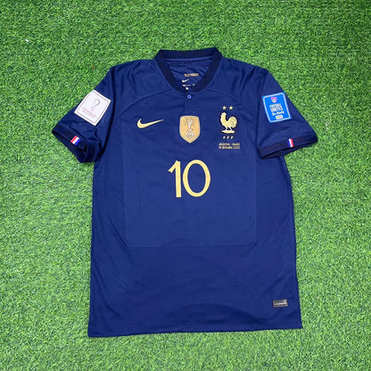 Kylian Mbappe France 2022 World Cup Final Retro Jersey Maillot Trikot Soccer Shirt