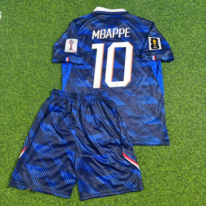 Kylian Mbappé France 2026 World Cup Blue Kids Football Jersey