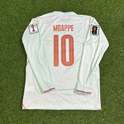 Kylian Mbappé #10 France 2026 World Cup Away Long Sleeve Jersey