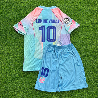 Lamine Yamal Barcelona Miami Sunset New Season 2026 Kids Jersey Kinder Trikot Maillot Soccer Shirt
