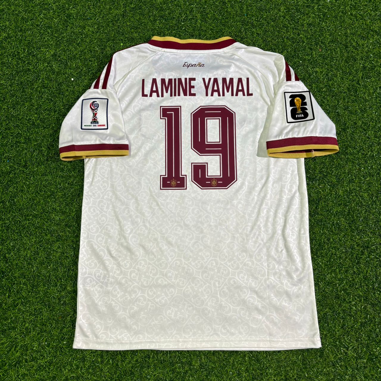 Maillot de football enfant extérieur Lamine Yamal Espagne Coupe du Monde 2026