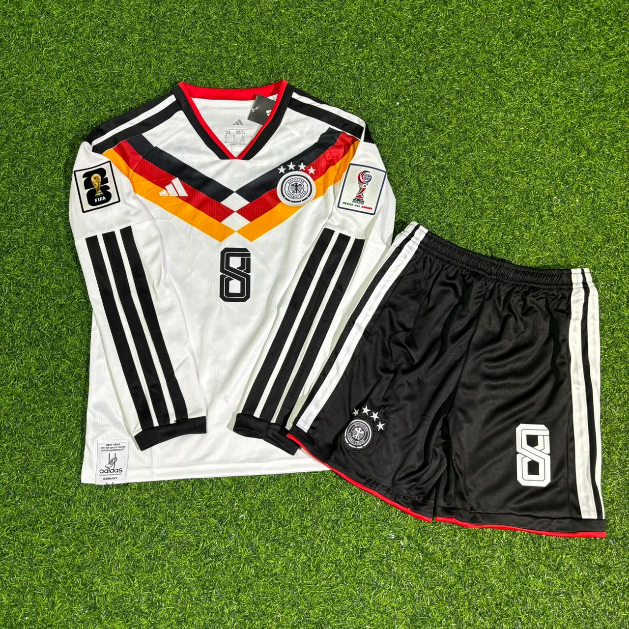 Leon Goretzka 8 – Deutschland 2026 WM Kinder-Fußballtrikot mit langen Ärmeln