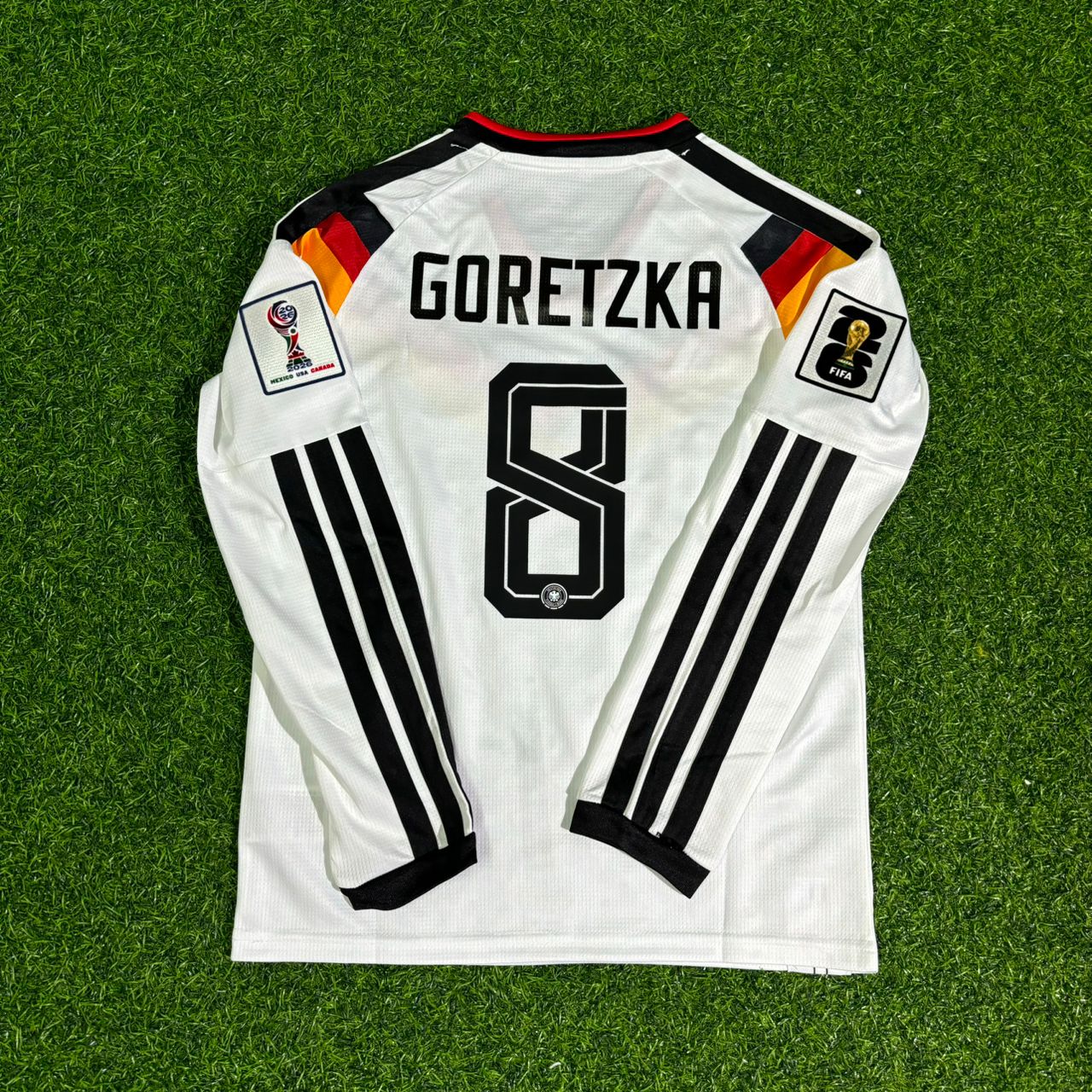 Leon Goretzka #8 Germany 2026 World Cup  Long Sleeve Home Football Jersey Kit