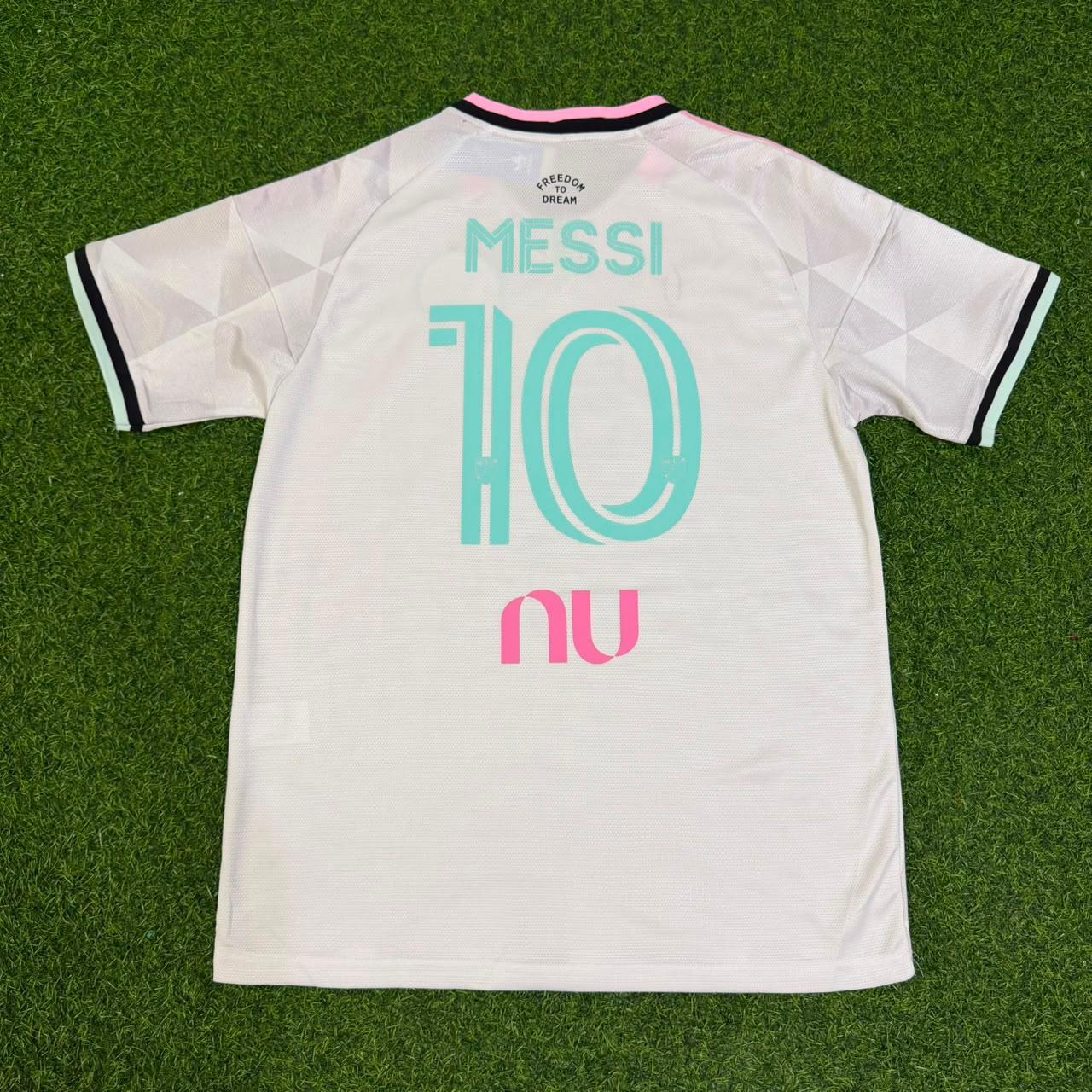 Lionel Messi New Season White Jersey Soccer Shirt Trikot Soccer Shirt