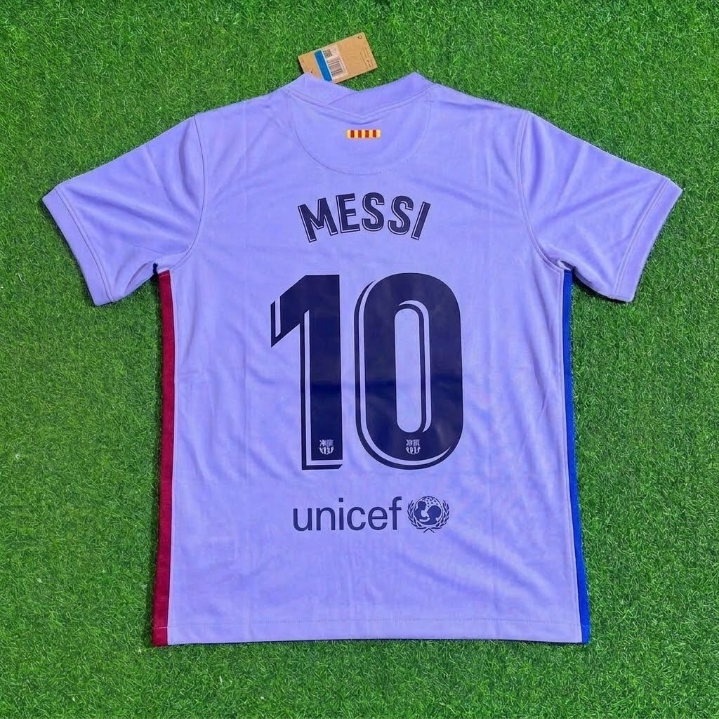 Lionel Messi #10 Barcelona 2021-22 Season Retro Jersey Trikot Soccer Shirt