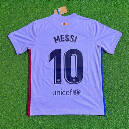 Lionel Messi #10 Barcelona 2021-22 Season Retro Jersey Trikot Soccer Shirt