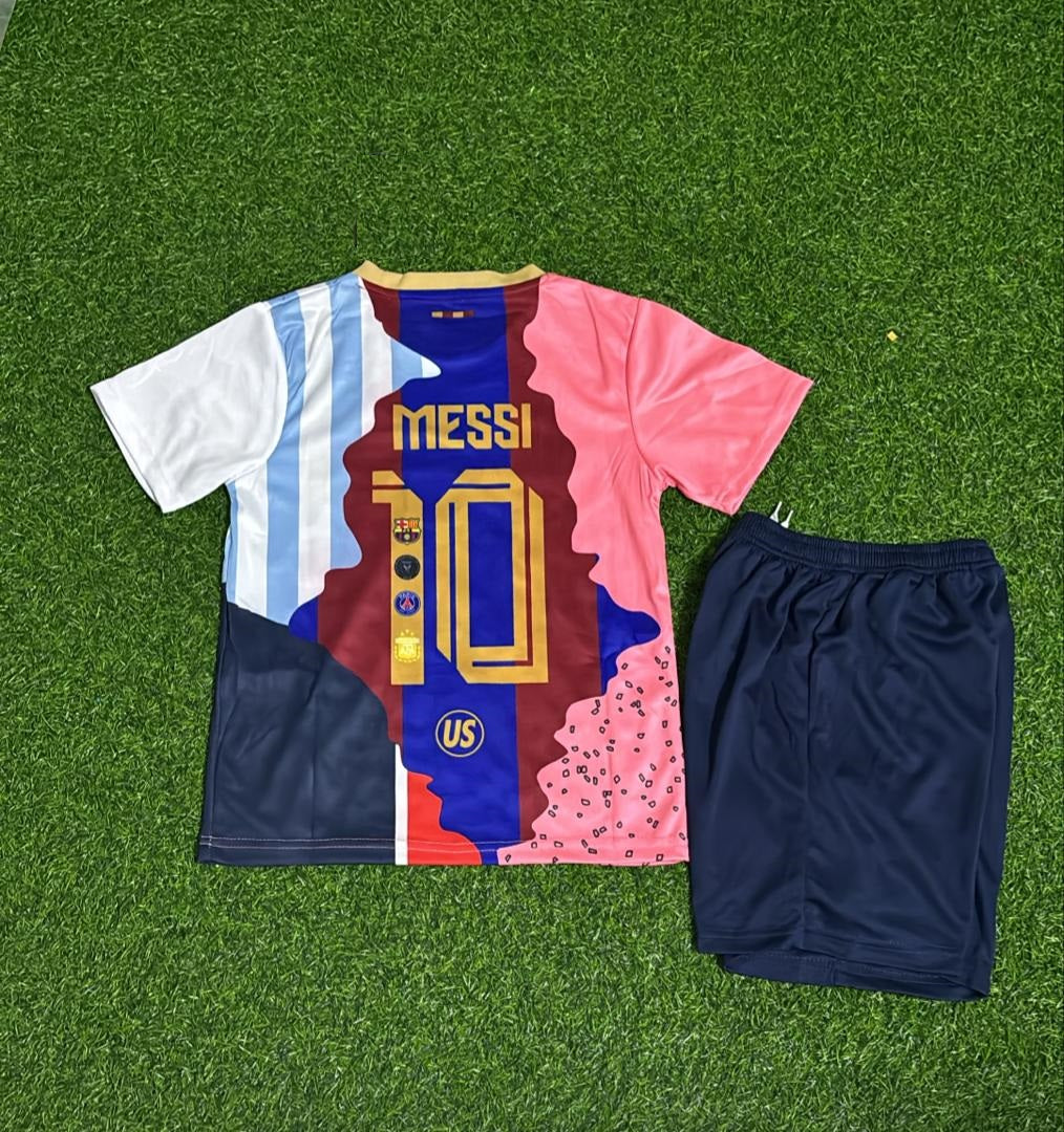 Lionel Messi GOAT Combo 2025 All Teams Special Kids Jersey KinderTrikot Maillot Soccer Shirt