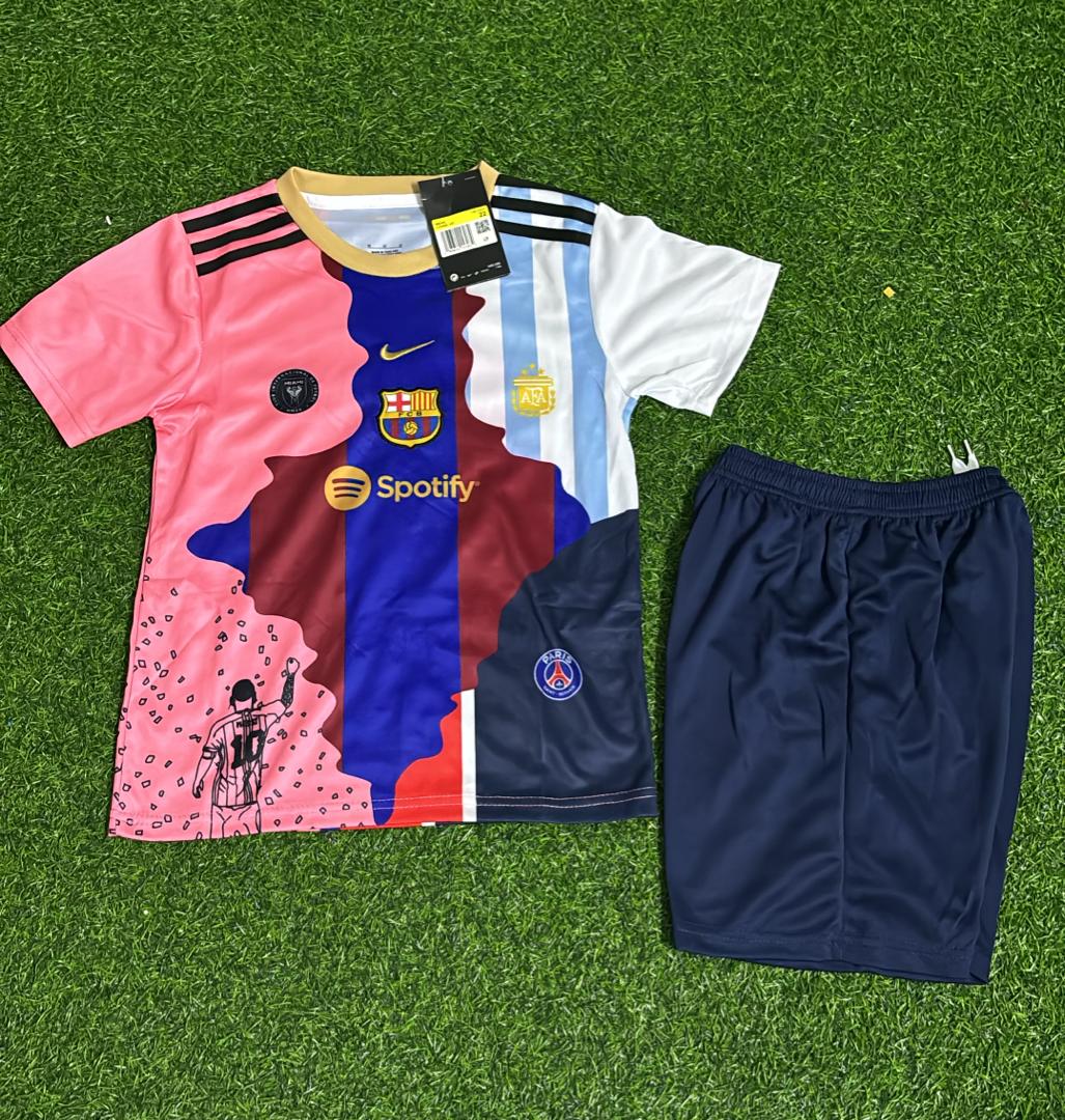 Lionel Messi GOAT Combo 2025 All Teams Special Kids Jersey KinderTrikot Maillot Soccer Shirt