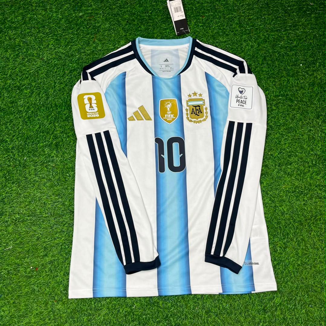 Lionel Messi #10 Argentina 2026 World Cup Long Sleeve Football Jersey Kit