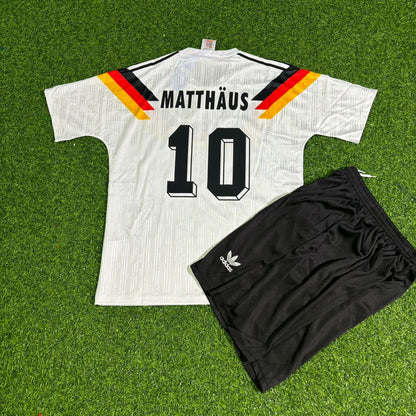 Lothar Matthäus 10 - Germany Deutschland Retro Kids 1990 World Cup Jersey - Deutschland Retro Kinder Trikot WM 1990 Soccer Shirt