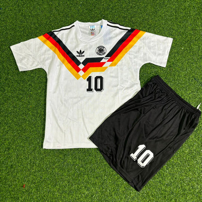 Lothar Matthäus 10 - Germany Deutschland Retro Kids 1990 World Cup Jersey - Deutschland Retro Kinder Trikot WM 1990 Soccer Shirt