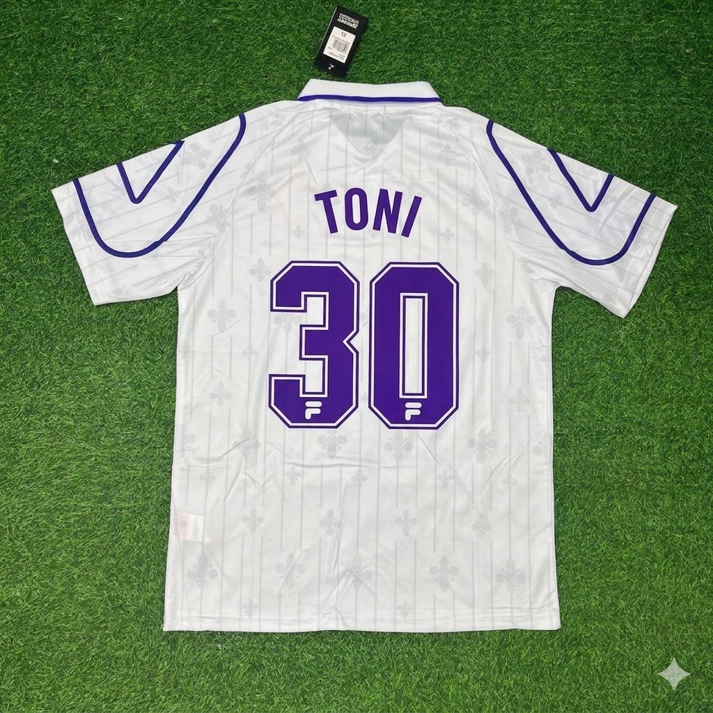 Luca Toni Fiorentina White Retro Football Jersey