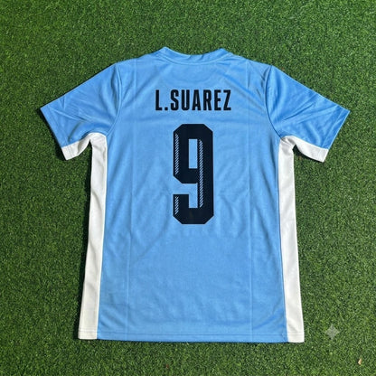 Luis Suarez #9 Uruguay World Cup Special Edition Blue Football Jersey
