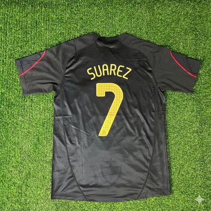 Luis Suarez – Liverpool 2009-10 Black Retro Kit Jersey – | Trikot | Maillot Soccer Shirt
