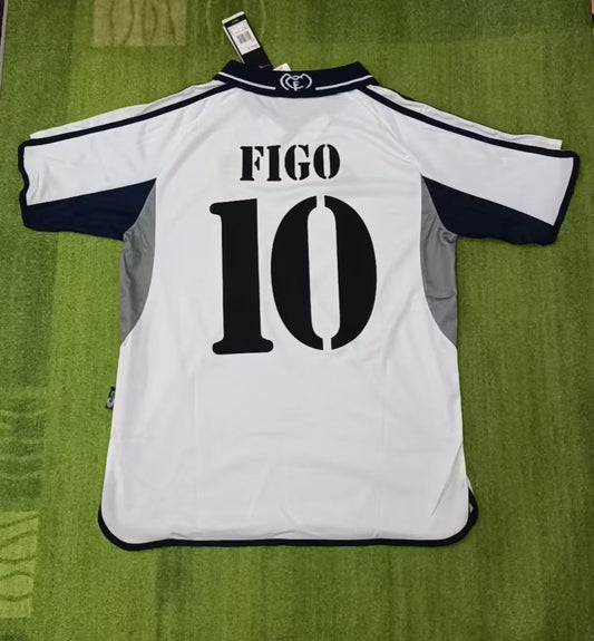 Luis Figo Real Madrid 2000 2001 Weißes Heimtrikot Trikot Trikot Maillot