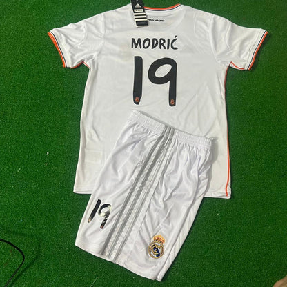 Luka Modric Real Madrid 2014 Final Kids Soccer Kit Jersey Trikot Soccer Shirt