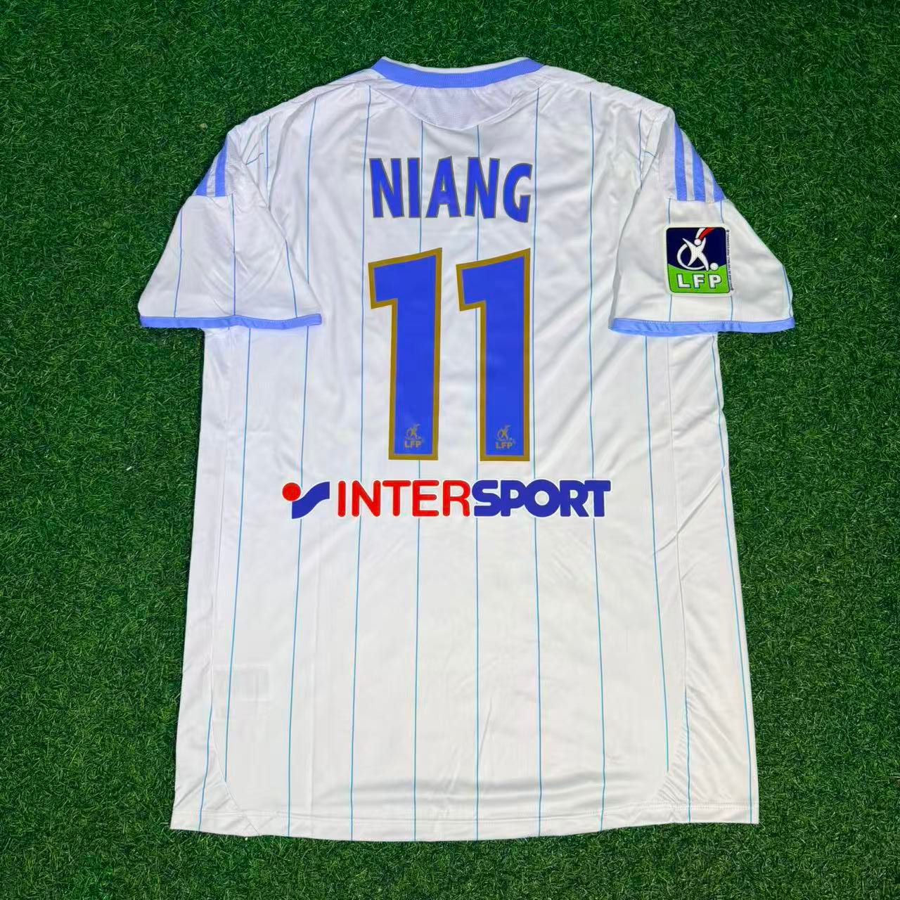 Mamadou Niang 11 – Olympique Marseille 2010 White Retro Kit Jersey Trikot Maillot