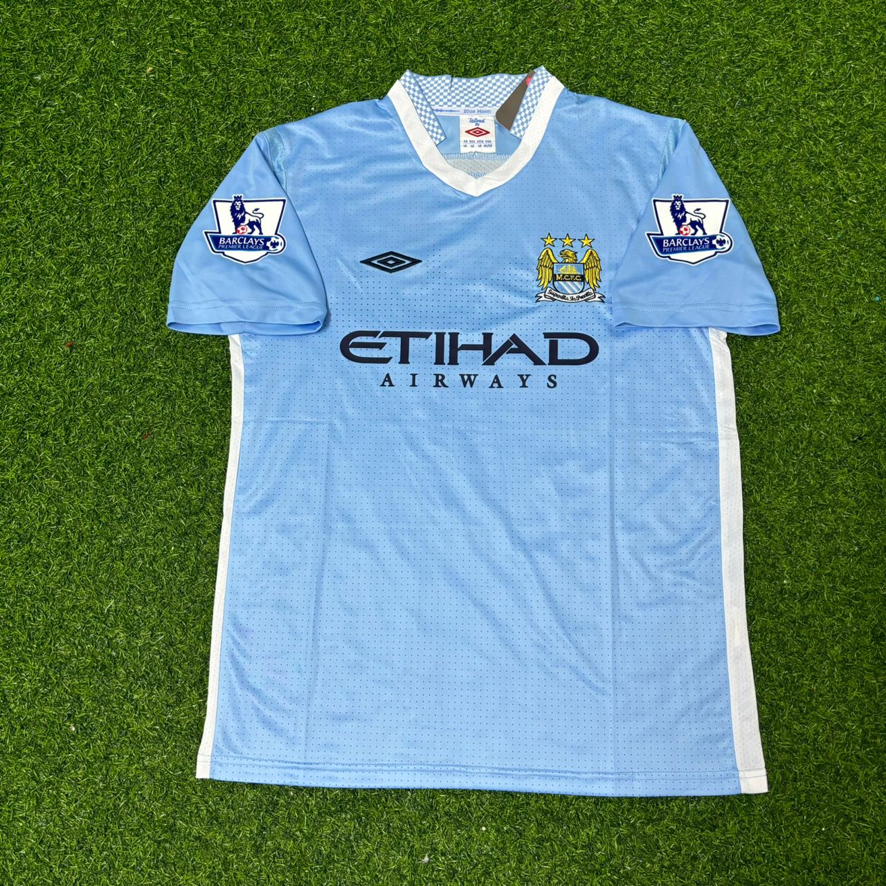 Mario Balotelli 45 Manchester City Heimtrikot 2011/12 Blaues Retro-Trikot Fußballtrikot