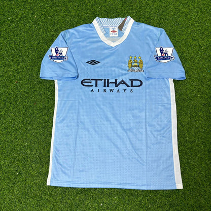 Mario Balotelli 45 Manchester City Heimtrikot 2011/12 Blaues Retro-Trikot Fußballtrikot