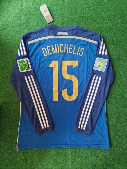 Martin Demichelis Argentina 2014 World Cup Retro Football Jersey