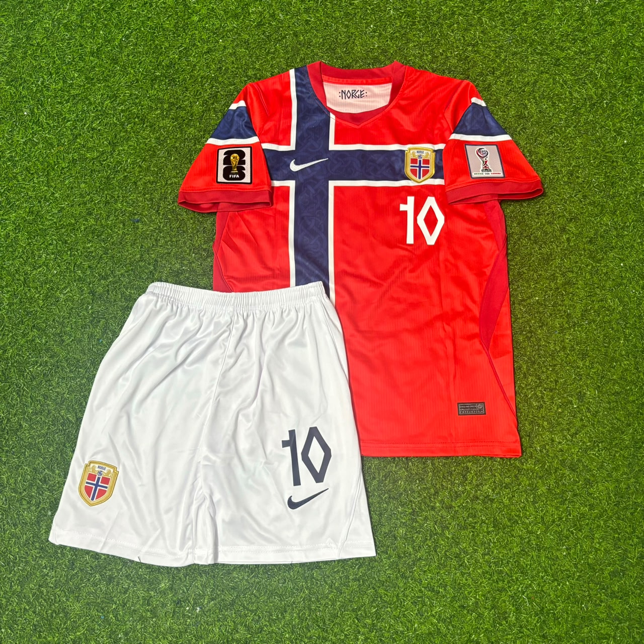 Martin Odegaard Norway 2026 World Cup Kids Football Jersey