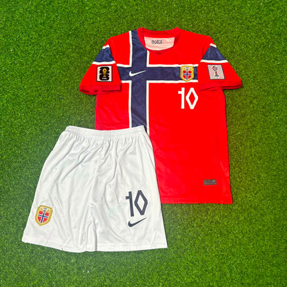 Martin Odegaard Norway 2026 World Cup Kids Football Jersey