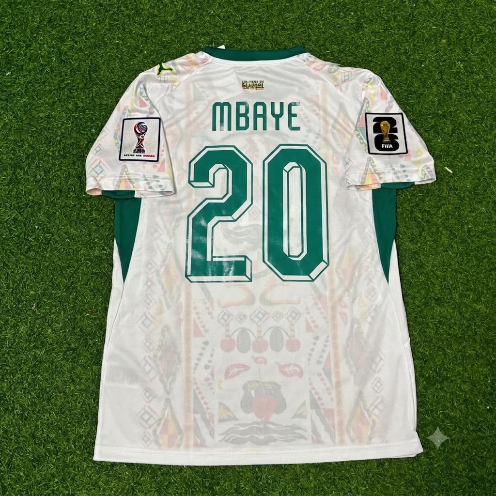 Ibrahim Mbaye Senegal World Cup 2026 Home Jersey Trikot Maillot
