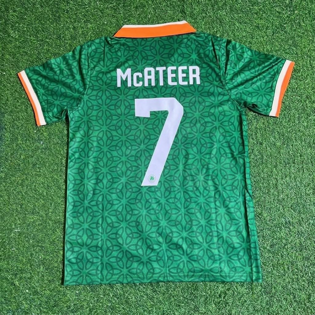 Jason McAteer Ireland St.Patrick's Day Special Jersey Kit Soccer Trikot Maillot Maglia