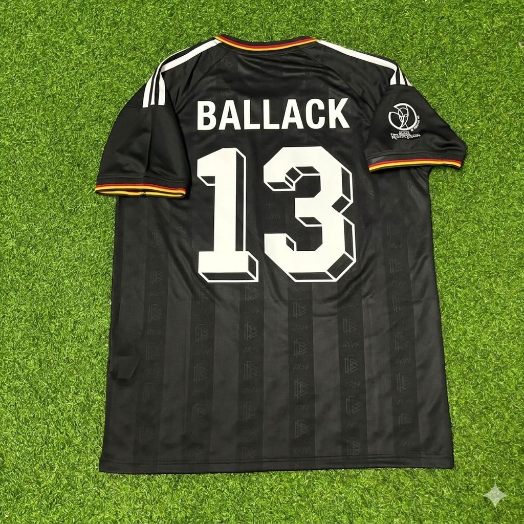 Michael Ballack Germany 2002 World Cup Black Special Retro Football Jersey