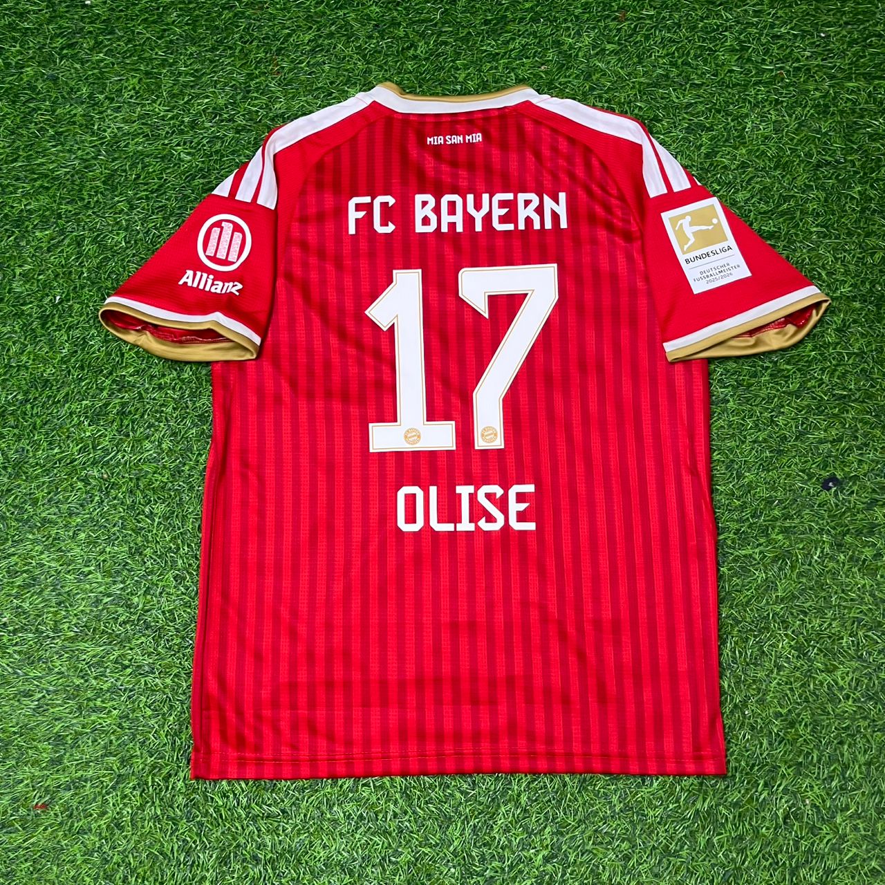 Michael Olise Bayern Munich 2027 Bundesliga Championship Patch Football Jersey