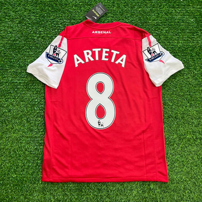 Mikel Arteta Arsenal 2011-2012 Retro Kit Jersey Trikot Maglia Soccer Shirt