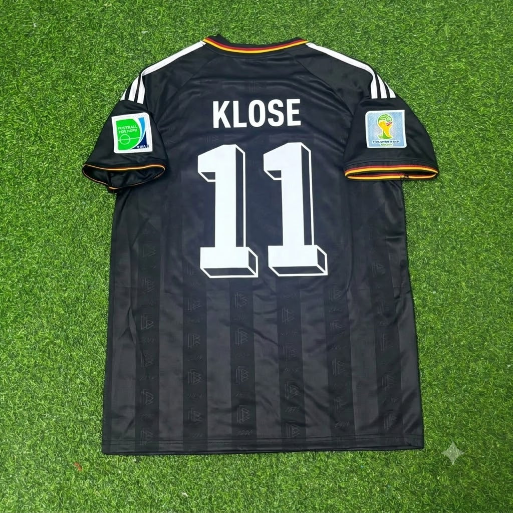 Miroslav Klose Germany 2014 World Cup Special Edition Black Retro Football Jersey